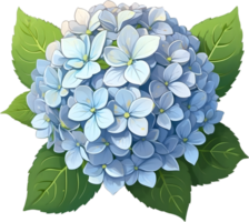 ai generiert Blau Hortensie Blume png herunterladen
