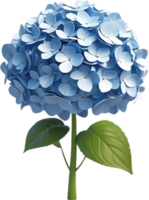 ai gerado azul hortênsia flor png baixar