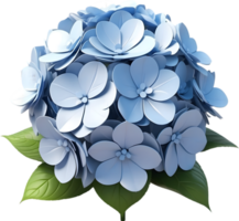 ai genererad blå hortensia blomma png ladda ner