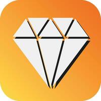 Diamond Vector Glyph Gradient Background Icon For Personal And Commercial Use.