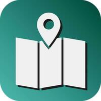 Map Vector Glyph Gradient Background Icon For Personal And Commercial Use.