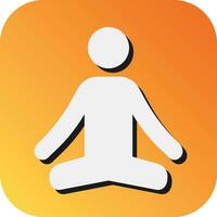 Meditation Vector Glyph Gradient Background Icon For Personal And Commercial Use.