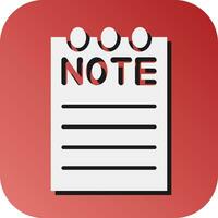 Paper Note Vector Glyph Gradient Background Icon For Personal And Commercial Use.