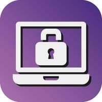Online Security Vector Glyph Gradient Background Icon For Personal And Commercial Use.