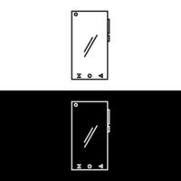 Mobile Phone Line Icon Smartphone with white screen vector