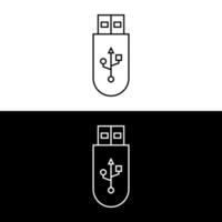 Flashdisk. External Memory icon. Simple and isolated style on blank background vector