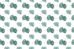 Monstera leaf arrange as seamless pattern background vector