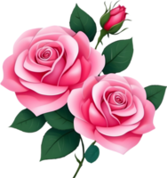 ai generiert Rosa Rosen auf transparent Hintergrund png