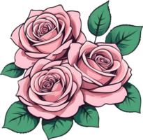 ai gerado Rosa rosas em transparente fundo png