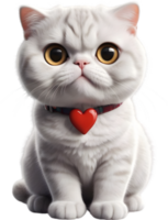 AI generated a cute  cat in cartoon png