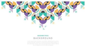 Flat colorful shape geometric background vector