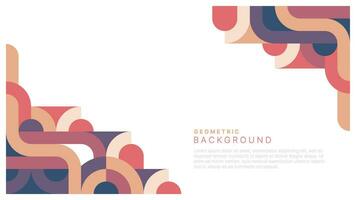 Simple retro colorful geometric background vector