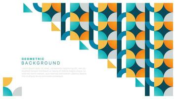 Circle shape colorful geometric background vector