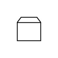 sencillo icono de bienes entrega caja vector