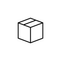 simple icon of goods delivery box vector