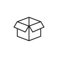 simple icon of goods delivery box vector