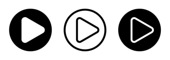 simple icon of play video button vector