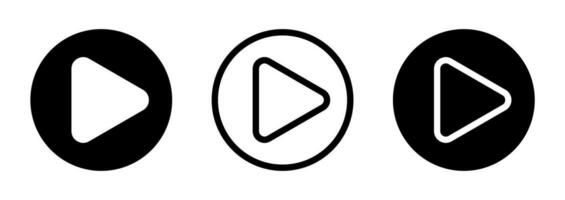 simple icon of play video button vector