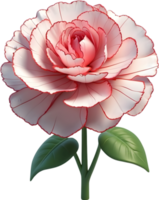 AI generated pink carnation flower clipart png