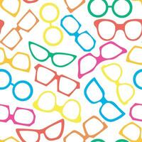 Multicolored colorful sunglasses seamless pattern vector