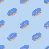 Seamless pattern with glazed donuts vector