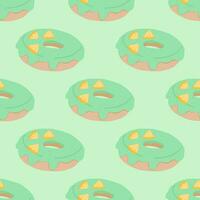 Seamless pattern with glazed donuts vector