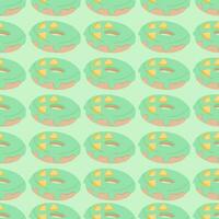 Seamless pattern with glazed donuts vector