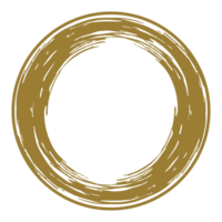 Zen Circle Icon Symbol on the Gold Color. Zen Illustration for Logo, Art Frame, Art Illustration, Website or Graphic Design Element. Format PNG
