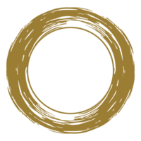 Zen Circle Icon Symbol on the Gold Color. Zen Illustration for Logo, Art Frame, Art Illustration, Website or Graphic Design Element. Format PNG