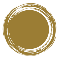 Zen Circle Icon Symbol on the Gold Color. Zen Illustration for Logo, Art Frame, Art Illustration, Website or Graphic Design Element. Format PNG