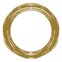 Zen Circle Icon Symbol on the Gold Color. Zen Illustration for Logo, Art Frame, Art Illustration, Website or Graphic Design Element. Format PNG