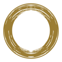 Zen Circle Icon Symbol on the Gold Color. Zen Illustration for Logo, Art Frame, Art Illustration, Website or Graphic Design Element. Format PNG