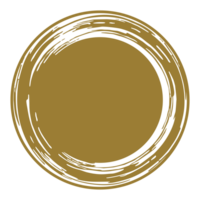 Zen Circle Icon Symbol on the Gold Color. Zen Illustration for Logo, Art Frame, Art Illustration, Website or Graphic Design Element. Format PNG