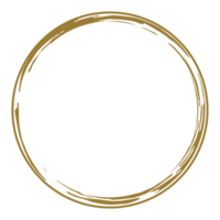 Zen Circle Icon Symbol on the Gold Color. Zen Illustration for Logo, Art Frame, Art Illustration, Website or Graphic Design Element. Format PNG