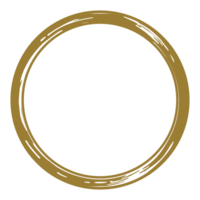 Zen Circle Icon Symbol on the Gold Color. Zen Illustration for Logo, Art Frame, Art Illustration, Website or Graphic Design Element. Format PNG