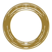 Zen Circle Icon Symbol on the Gold Color. Zen Illustration for Logo, Art Frame, Art Illustration, Website or Graphic Design Element. Format PNG