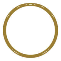 Zen Circle Icon Symbol on the Gold Color. Zen Illustration for Logo, Art Frame, Art Illustration, Website or Graphic Design Element. Format PNG