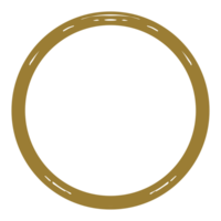 Zen Circle Icon Symbol on the Gold Color. Zen Illustration for Logo, Art Frame, Art Illustration, Website or Graphic Design Element. Format PNG