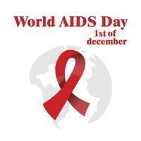 World AIDS Day Banner Background Illustration. Vector