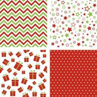 Set of Christmas patterns. Seamless backgrounds vector