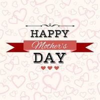 Happy Mother's Day vector greeting card