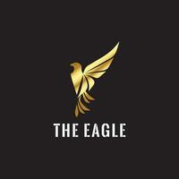 Golden eagle Logo design vector Template