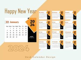 Free Simple wall And Desk Calendar Design Template. vector