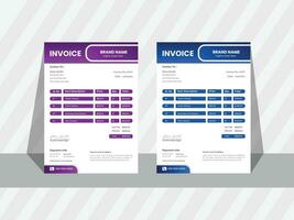 Free Vector Invoice Design For Your Company