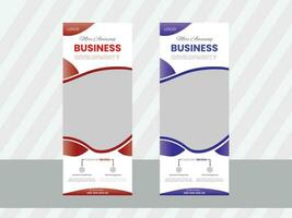 Simple And creative Roll up banner design template Free vector