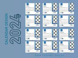 Free Simple wall And Desk Calendar Design Template. vector