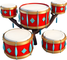 AI generated chinese drums for new year celebration png