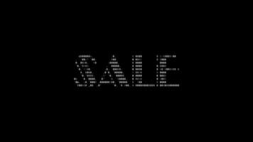 Sale ascii animation loop on black background. Ascii code art symbols typewriter in and out effect with looped motion. video