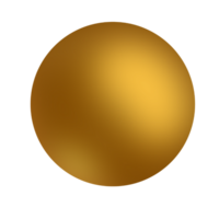 dorado 3d esfera colección png