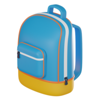 3D School Bag Icon for Education and Knowledge. 3D render. png